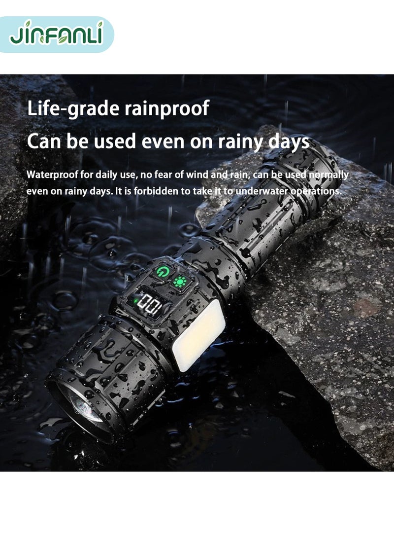 JINFANLI High Lumen Flashlight with Magnetic, Bright Flash Light 4 Modes with 5000 mAh Battery, Tactical Flashlight for Camping, Hiking, Dog Walking - Image 4