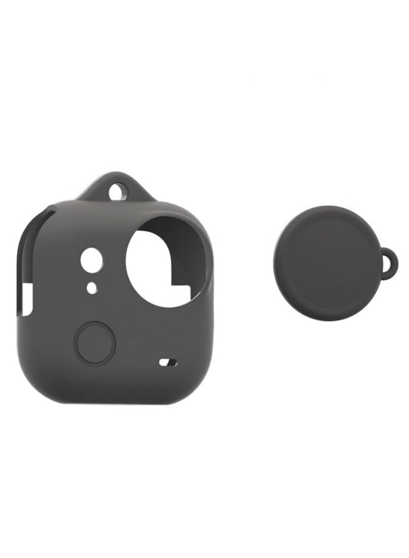 1pcs Silicone Protective Case Compatible with Insta360 Go Ultra Soft Protector Case Cover with Lens Cap for Go Ultra Action Camera Accessories Anti Scratch Anti Slip Skin black - Image 1