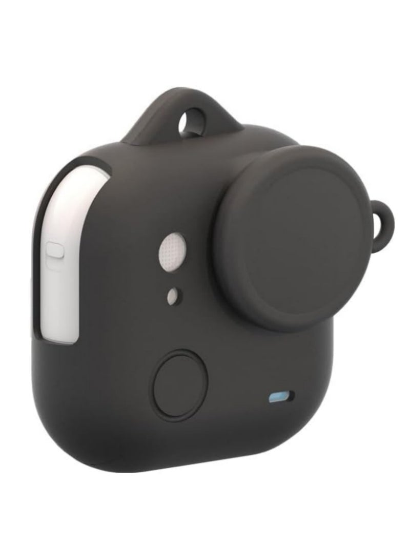 1pcs Silicone Protective Case Compatible with Insta360 Go Ultra Soft Protector Case Cover with Lens Cap for Go Ultra Action Camera Accessories Anti Scratch Anti Slip Skin black - Image 3