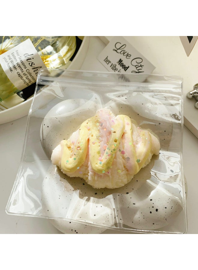 Super Soft Water Feeling Cream Feeling Silicone Pinch Music Decompression Toy Decompression Toy Handmade Food Grade Silicone-Color:Two Consecutive Stars (B05)