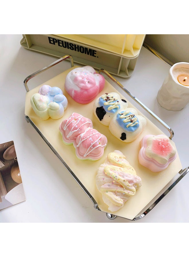 Super Soft Water Feeling Cream Feeling Silicone Pinch Music Decompression Toy Decompression Toy Handmade Food Grade Silicone-Color:Two Consecutive Stars (B05)