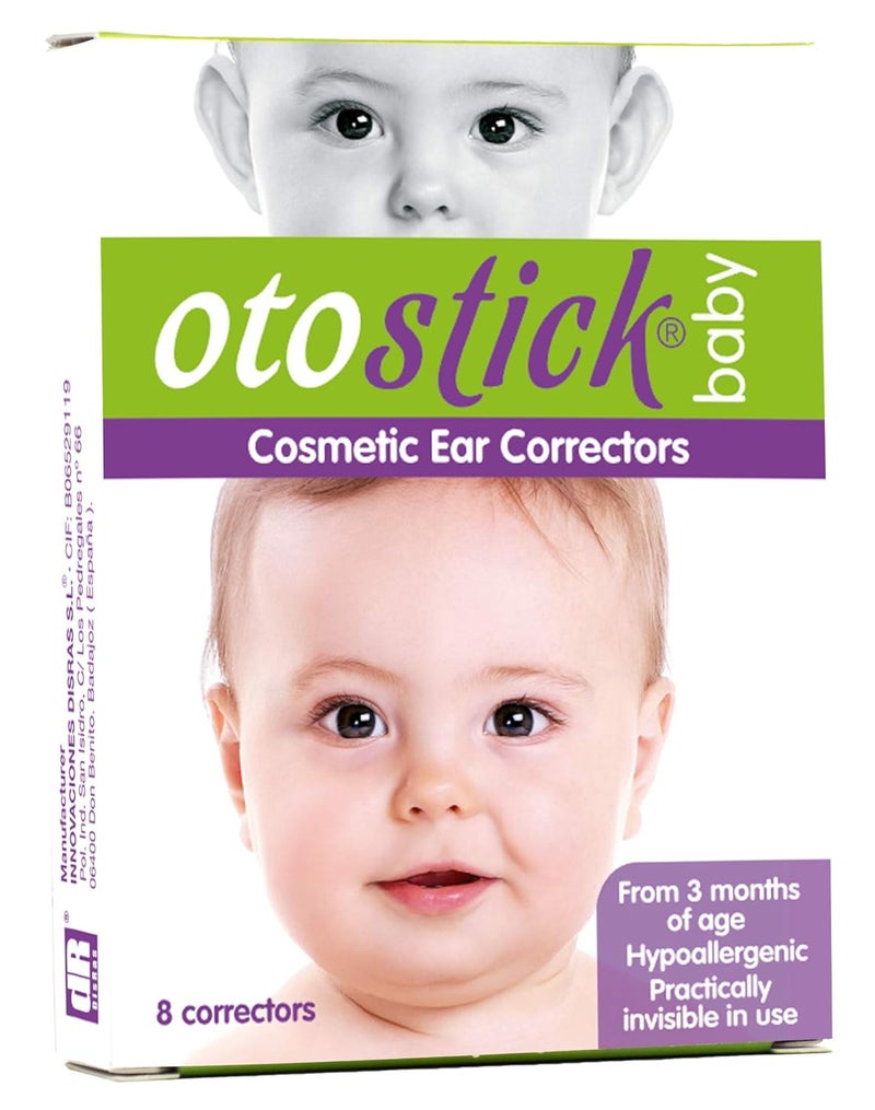 Otostick Baby  8 Count Discreet Protruding Ear Corrector for Babies with Baby Cap  Ear Support Baby Items for Correction of Large Ears from 3 Months - Image 1