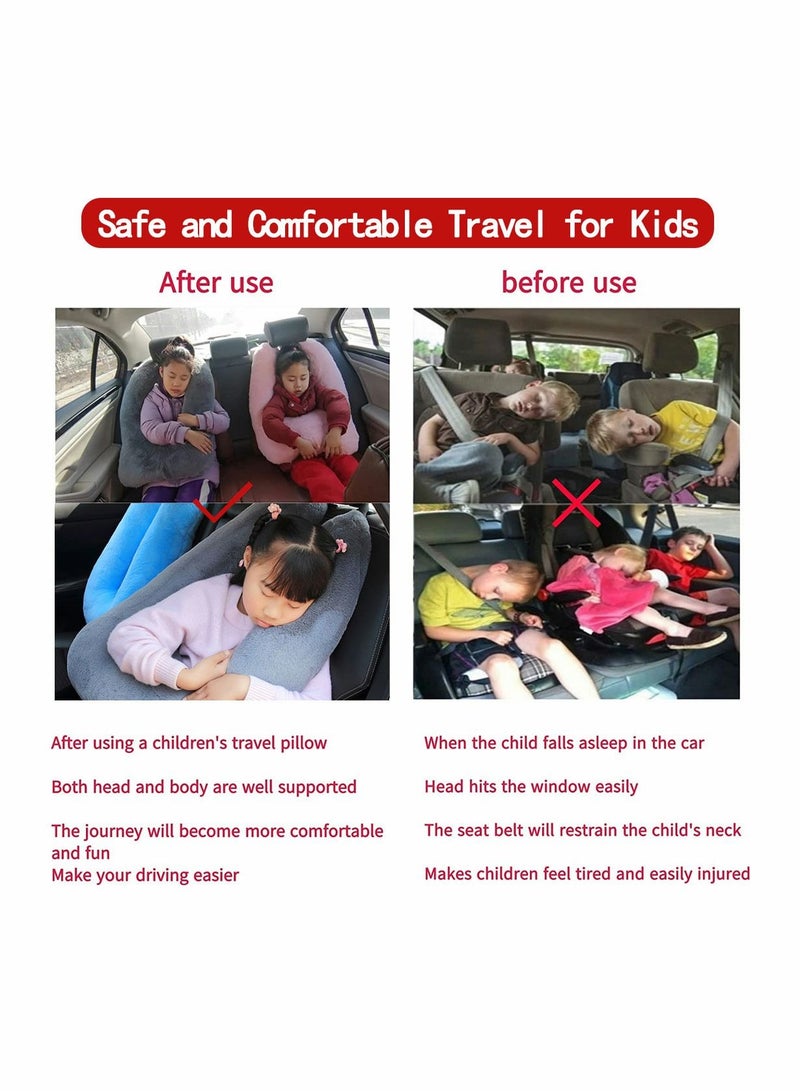 واي آند دي Car Travel Pillow Neck for Airplane Preium PP Cotton U Cushion Comfortable & Breathable Cover Long-Distance of Adult Children Kids - Image 4