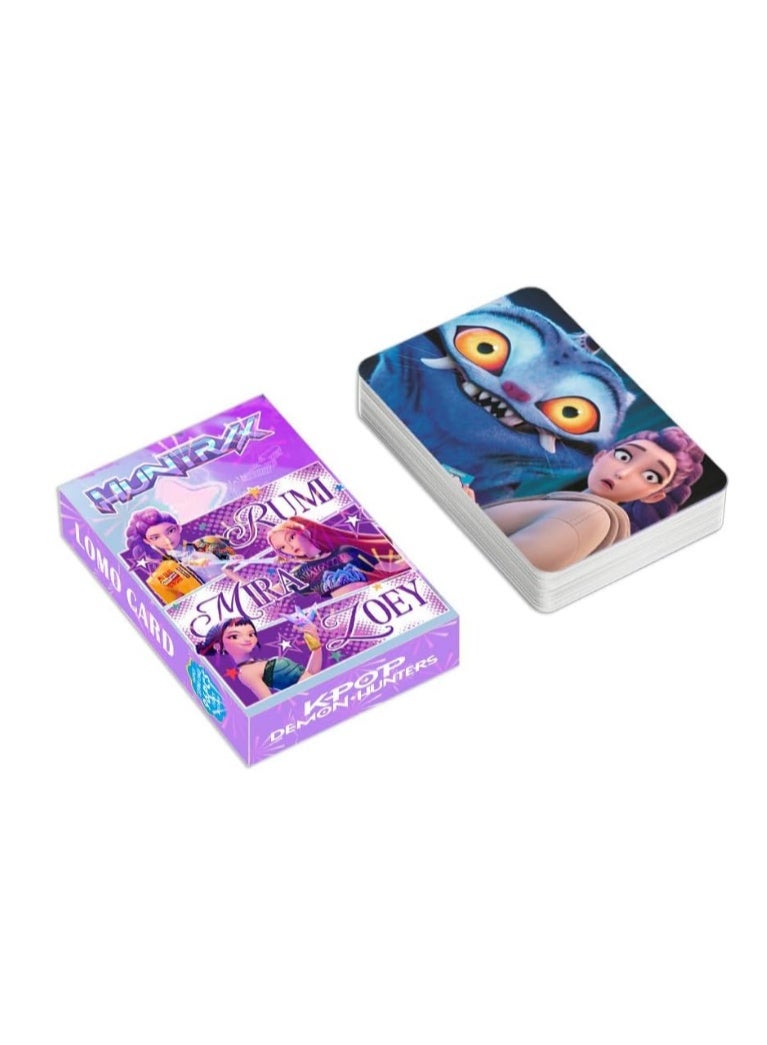 كيبوب مجموعة KPOP HUNTRIX - 92 بطاقة صور لومو/ليزر + مقلمة KPOP | مجموعة بطاقات صور قابلة للتجميع لشخصيات الأنمي ميرا، رومي، زوي | هدية لمحبي الكيبوب من الفتيات والمراهقات والأطفال - Image 4