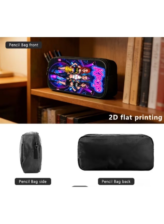 كيبوب مجموعة KPOP HUNTRIX - 92 بطاقة صور لومو/ليزر + مقلمة KPOP | مجموعة بطاقات صور قابلة للتجميع لشخصيات الأنمي ميرا، رومي، زوي | هدية لمحبي الكيبوب من الفتيات والمراهقات والأطفال - Image 5