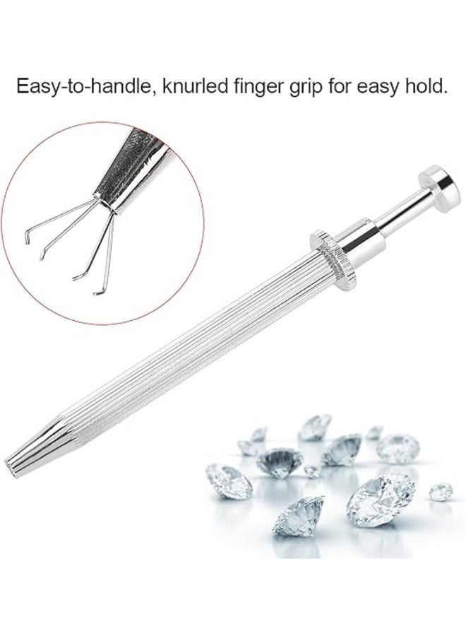 Stainless Steel 4-Claw Diamond Grabber Prong Holder Pick Up Tool for Jewelry Making, 12 cm - Image 4