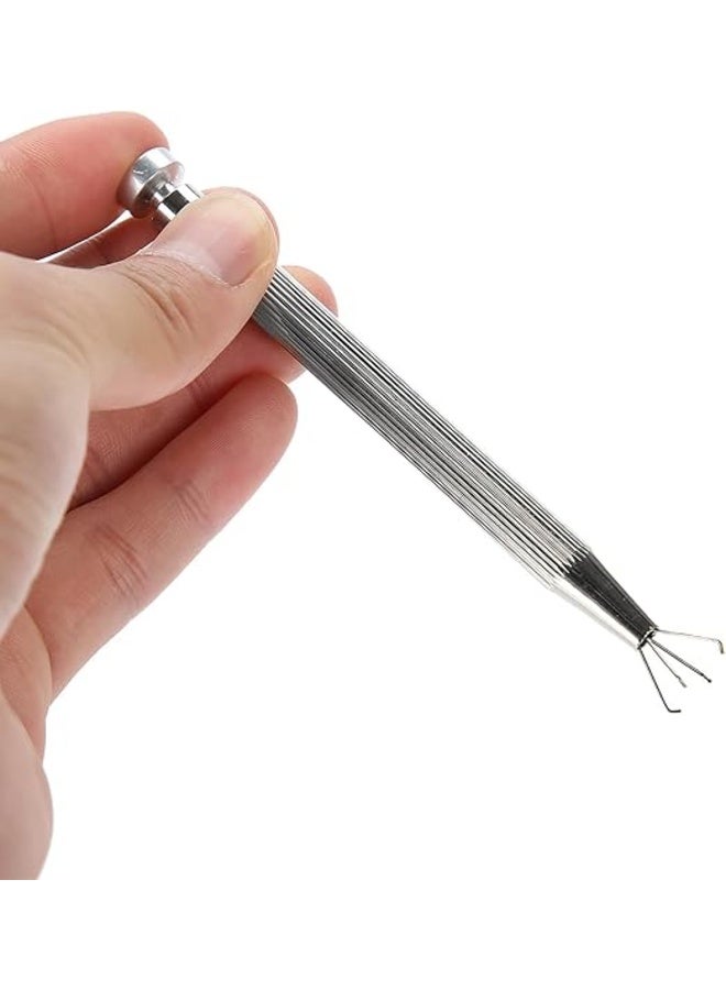 Stainless Steel 4-Claw Diamond Grabber Prong Holder Pick Up Tool for Jewelry Making, 12 cm - Image 1