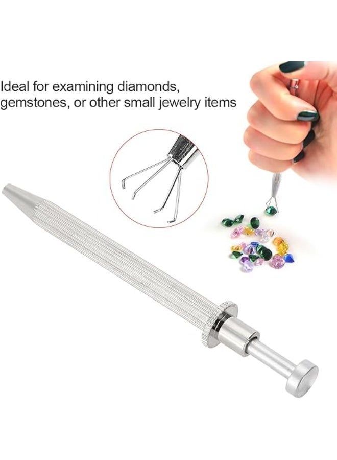 Stainless Steel 4-Claw Diamond Grabber Prong Holder Pick Up Tool for Jewelry Making, 12 cm - Image 5