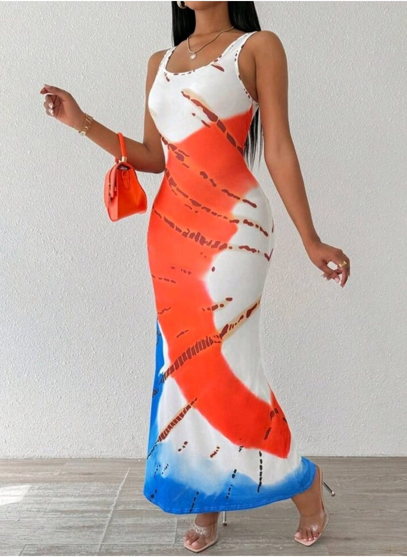 Shein SHEIN Unity Women Fashionable Long Dress With Waistline Maxi Women Outfit  - Image 2