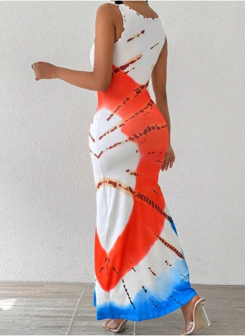 Shein SHEIN Unity Women Fashionable Long Dress With Waistline Maxi Women Outfit  - Image 5