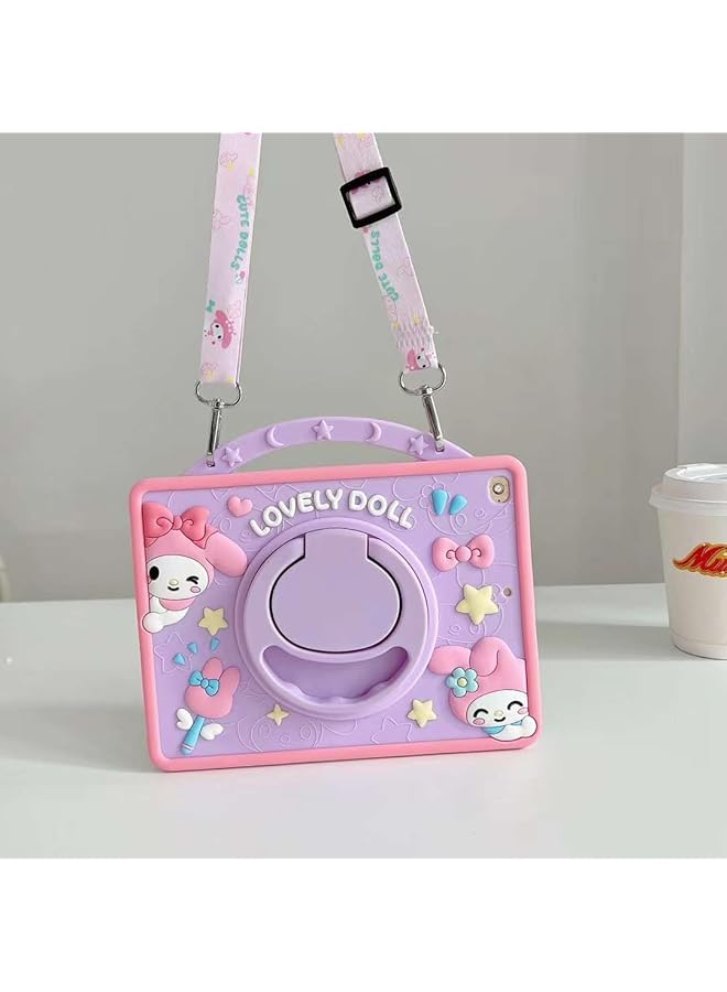 erorex Kids Case For Samsung Galaxy Tab A9 Plus 11 Inch 2023 With Pencil Holder: 360°Rotatable Stand Kids Soft Silicone Cover For Galaxy Tab A9 Plus Sm-X210 X216 X218 Purple  - Image 1