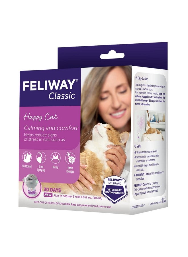 FELIWAY Classic Cat Calming Pheromone Diffuser, 30 Day Starter Kit (48 mL)