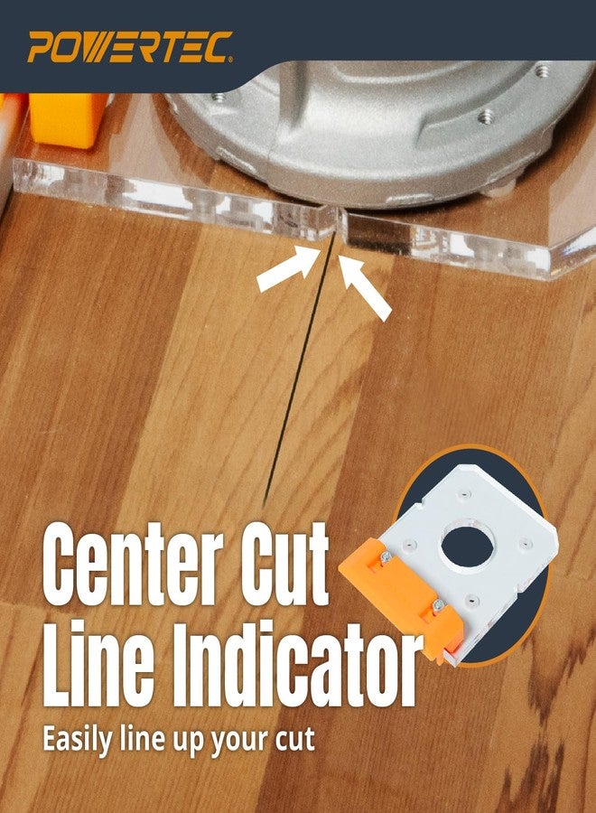 POWERTEC 72019 Router Guide Rail Adapter for DeWalt DWP611 and DCW600B Fixed Base Trim Routers - Compatible with Powertec, Makita, Festool, Milwaukee, Kreg ACS, WEN, Triton, Ridgid Guide Rails - Image 2
