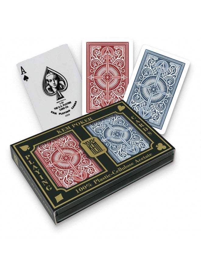 Springbok بطاقات كيم للعب سهم أحمر وأزرق، حجم بريدج - بطاقات لعب بمؤشر قياسي (عبوة من 2) - 1007086 - Image 2