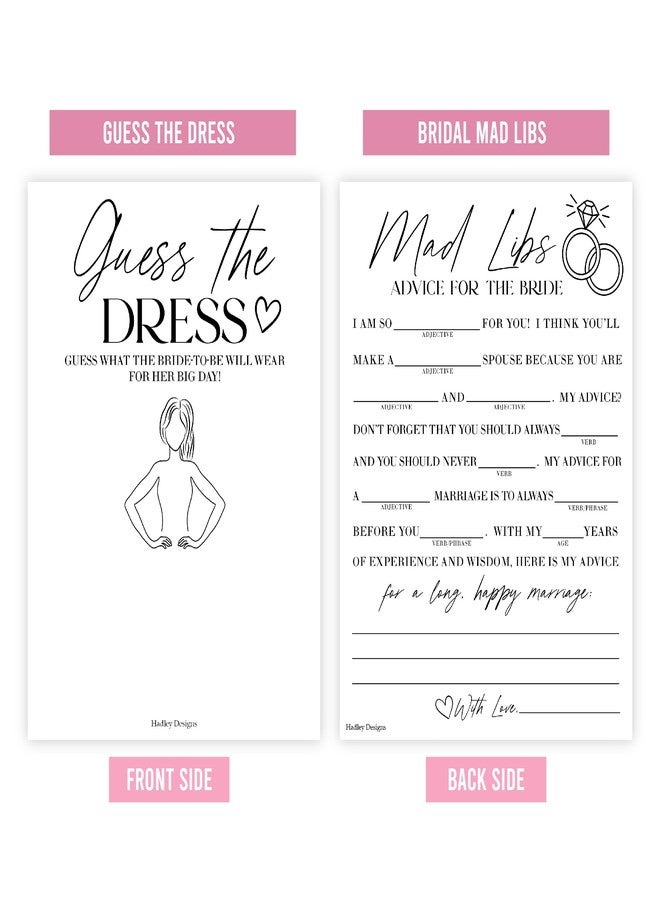 Hadley Designs 40 Minimalist Funny Bridal Shower Games 20 Guests - Wedding Games For Bridal Shower Games For Guests, Couples Wedding Shower Games For Couples, Guess The Dress Game, Bridal Party Games - Image 4