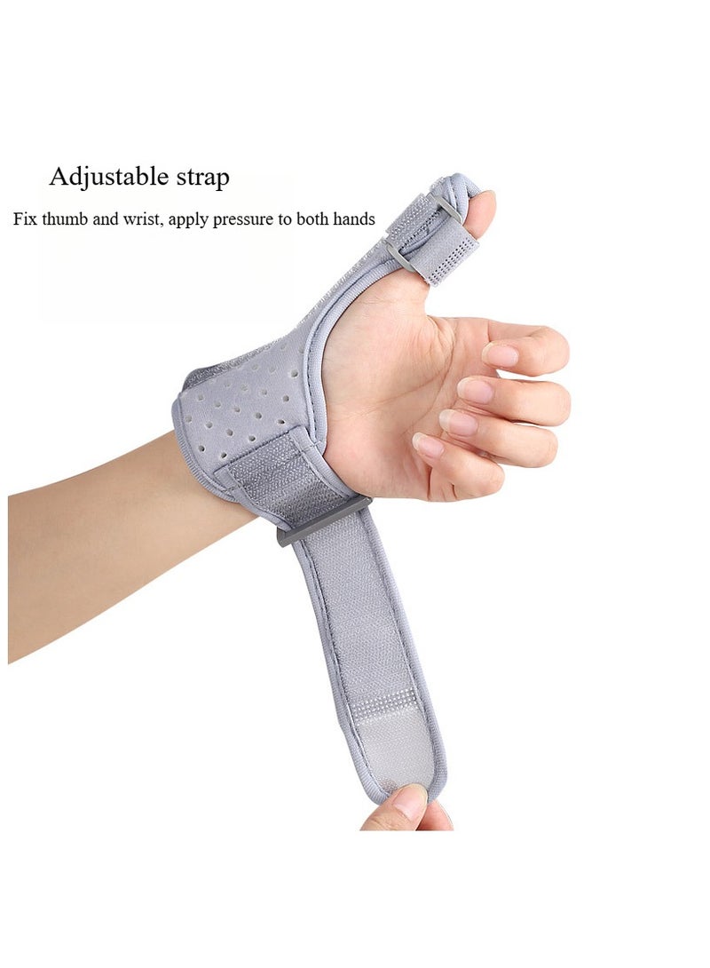 دعامة الإبهام والمعصم القابلة للانعكاس لكلتا اليدين جبيرة دعم مريحة من سبيكا لالتواء المفاصل لالتهاب المفاصل بلاك بيري الإبهام خفيفة الوزن وقابلة للتنفس للجنسين رمادي 1 عبوة - Image 3
