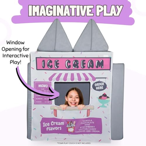 Couch Swag Play Panel for Childrens Foam Sofa Kids Couch (Ice Cream Store) - Image 4