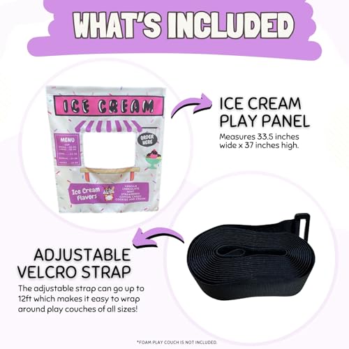 Couch Swag Play Panel for Childrens Foam Sofa Kids Couch (Ice Cream Store) - Image 5