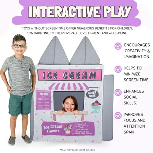 Couch Swag Play Panel for Childrens Foam Sofa Kids Couch (Ice Cream Store) - Image 3