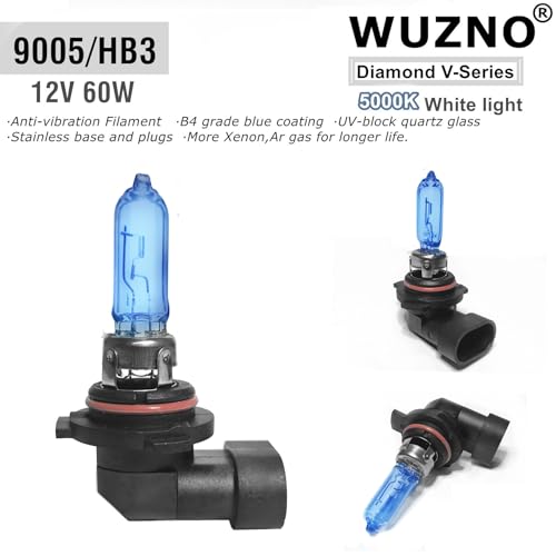 Wuzno 2 Pack 9005 Halogen Headlight Bulb 12V 60W HB3 White 5000k Auto Car Low High Beam Light Bulbs Headlamp Super Bright… - Image 3