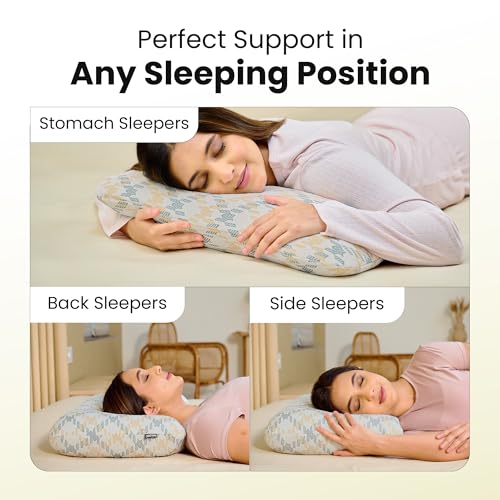 CareFoam Ventilated Cooling Gel Memory Foam Pillow, Orthopedic Pillow for Sleeping & Neck Pain Relief with Premium Removable Zipper Cover | 20x13x4 Inch | Standard - Pack of 1 - Image 2