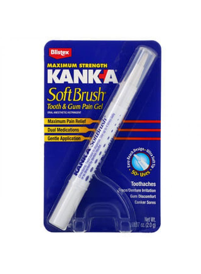 Blistex Blistex, Kank-A, SoftBrush, Tooth & Gum Pain Gel, 0.07 oz (2 g)