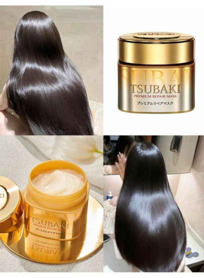 Tsubaki Premium Repair Hair Mask – Intensive Deep Conditioning Treatment for Dry & Damaged Hair – Smooth & Shiny Finish – 180g - Image 4