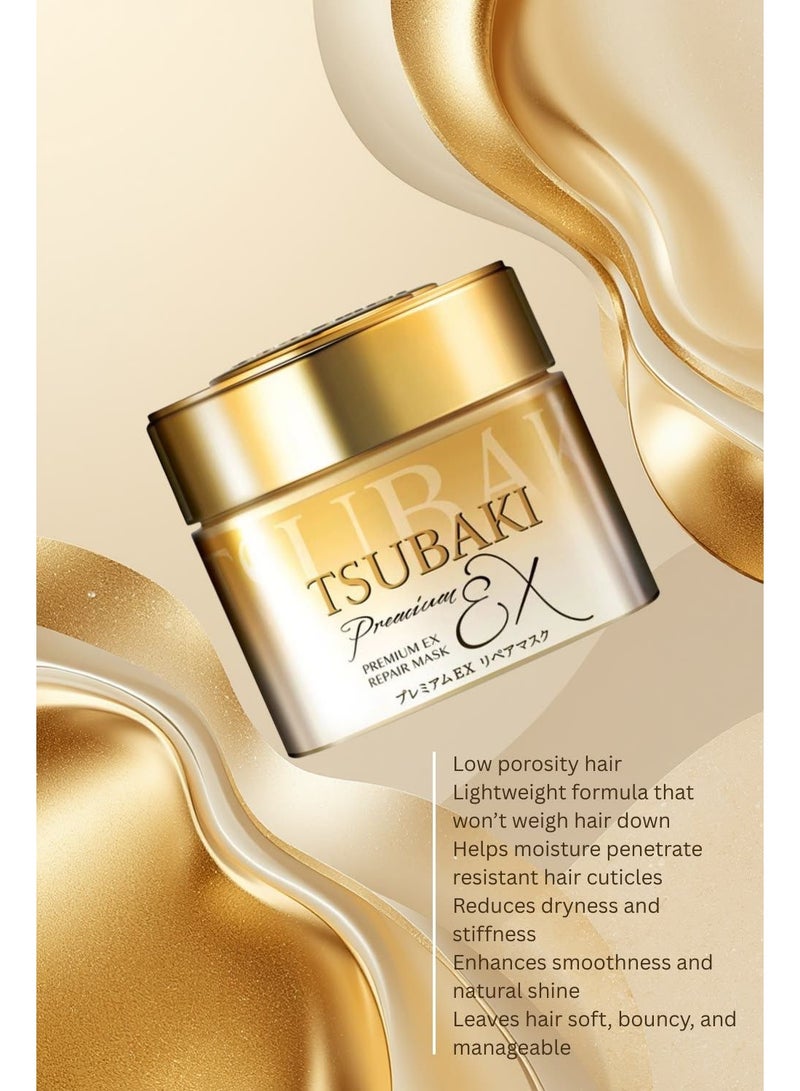 Tsubaki Premium Repair Hair Mask – Intensive Deep Conditioning Treatment for Dry & Damaged Hair – Smooth & Shiny Finish – 180g - Image 2