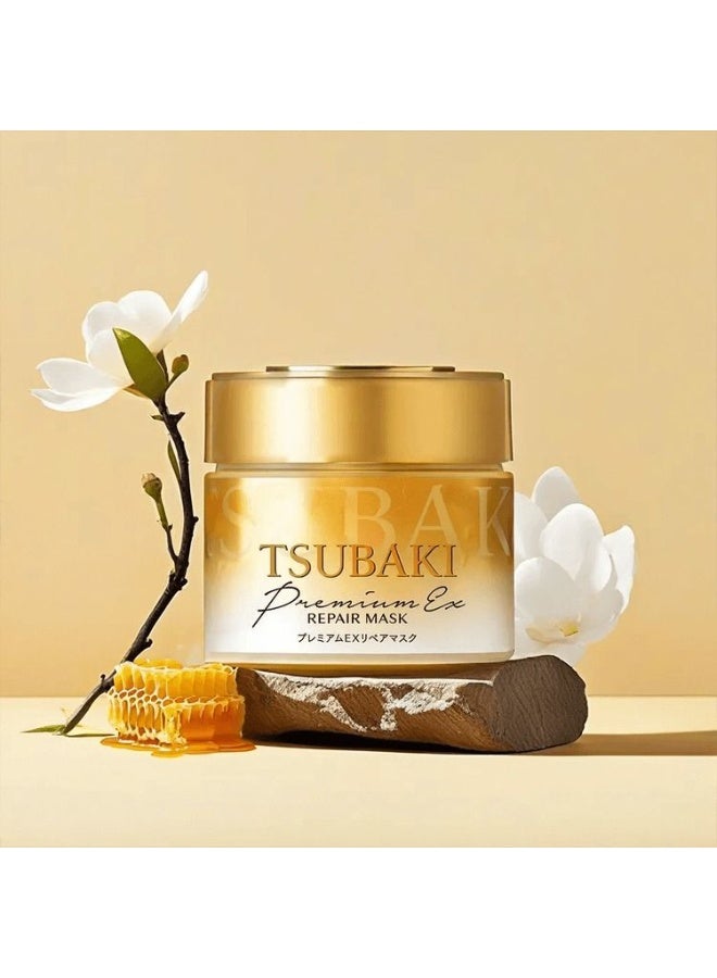 Tsubaki Premium Repair Hair Mask – Intensive Deep Conditioning Treatment for Dry & Damaged Hair – Smooth & Shiny Finish – 180g - Image 3