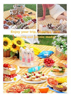 Ssovi Outdoor Picnic Mat, Moisture-Proof And Thickened Moisture-proof Mat, Beach Camping Mat, Outdoor Cushion,Foldable Waterproof Outdoor Picnic Mat 200 x 200cm（yellow）  - Image 3