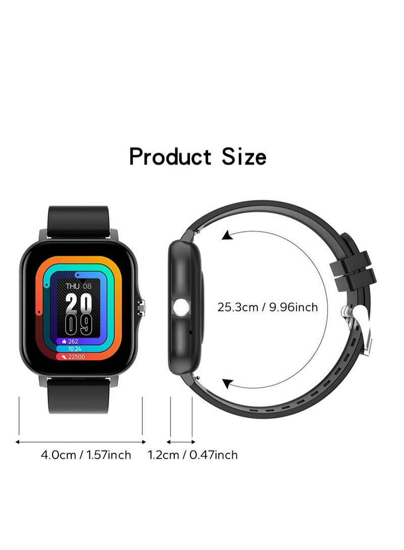 AROAQ Smart Watch, Black Waterproof Fitness Tracker Watch, Bluetooth Calls Digital Smartwatch, Large Display Wristwatch Watches For Men And Womwn - Image 4