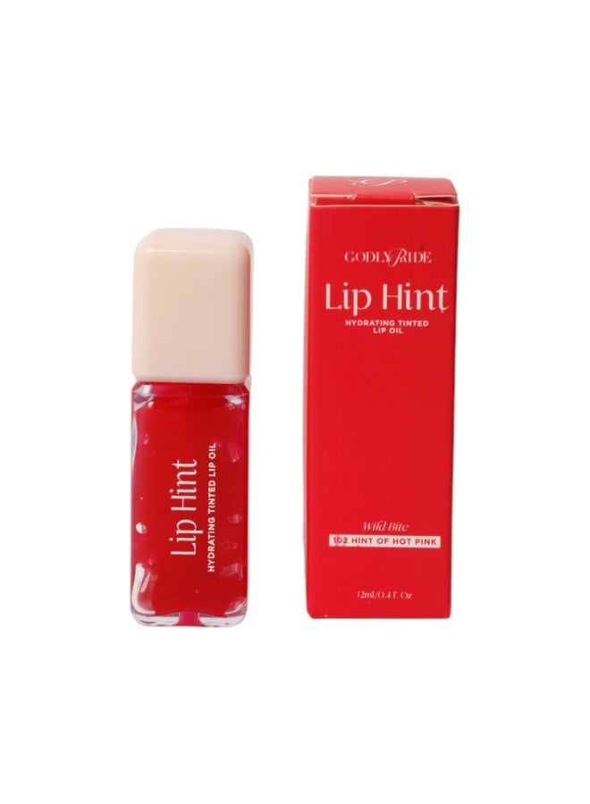 Godly Pride Lip Hint Hydrating Tinted Lip Oil (Wild Bite) - Image 1