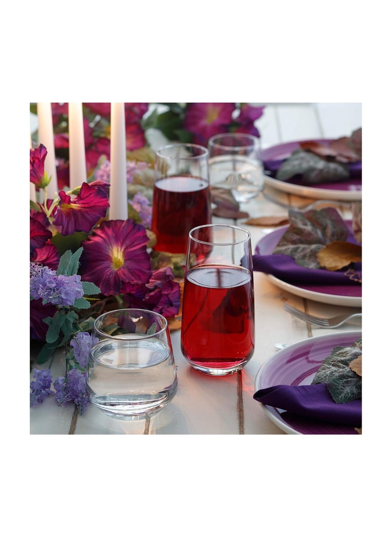 LAV Lav Lal Juice Glass Set of 6Pcs 480ml-Turkey Made  - Image 5