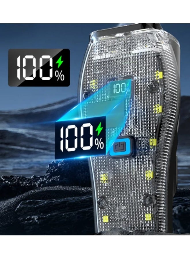 إضاءة دراجة LED مع قاعدة دوارة 360 درجة، جرس 120 ديسيبل، شحن عبر USB-C، 6 أوضاع إضاءة - Image 5