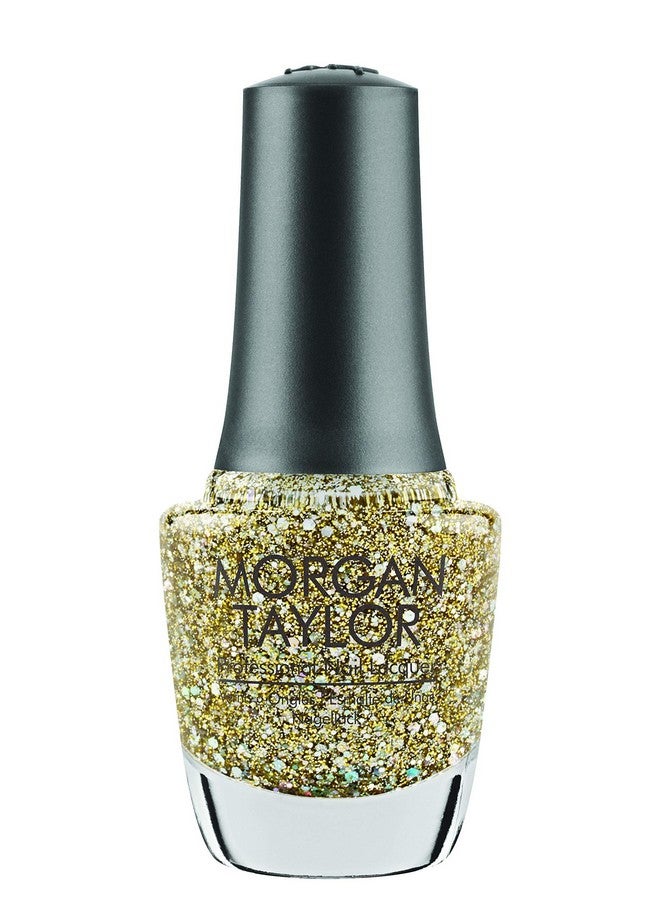 Morgan Taylor Nail Lacquer (All That Glitters Is Gold) Gold Sparkle Nail Polish Finger Nail Polish Long Lasting Nail Polish Gold Nail Lacquer Finger Nail Polishes 5 Ounce - Image 1