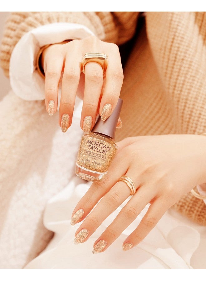 Morgan Taylor Nail Lacquer (All That Glitters Is Gold) Gold Sparkle Nail Polish Finger Nail Polish Long Lasting Nail Polish Gold Nail Lacquer Finger Nail Polishes 5 Ounce - Image 3