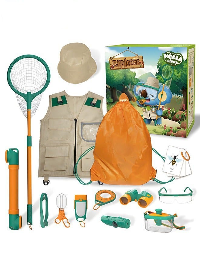 DURKU Outdoor Explorer Kit for Kids - Bug Catching and Nature Adventure Set with erfly Net, Binoculars, Hat, Vest, Whistle, Exploration Toys, Camping Gear and Educational Toys for Kids - Image 1