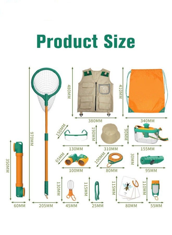 DURKU Outdoor Explorer Kit for Kids - Bug Catching and Nature Adventure Set with erfly Net, Binoculars, Hat, Vest, Whistle, Exploration Toys, Camping Gear and Educational Toys for Kids - Image 3