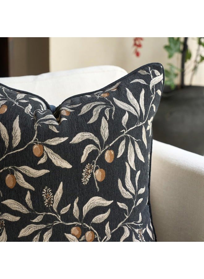 Alerfa Black Floral Throw Pillow Cover 12 x 20 Inch Rectange Luxury Decorative Lumbar Pillow Cover for Couch Living Room Bedroom - Image 5
