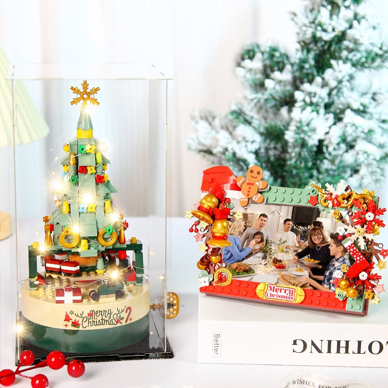 Christmas Tree Building Blocks Rotating Music Box Compatible Lego Building Blocks Christmas Building Blocks Chinese Toys Gift Ornaments - Image 4