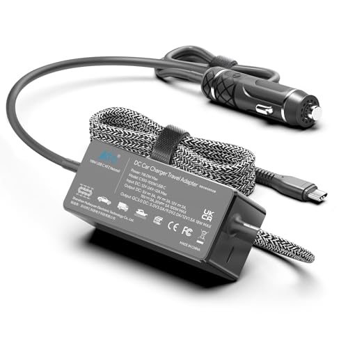 KFD PD118W 100W 90W USB-C Laptop Car Charger DC Adapter Power Supply for DJI Mavic MacBook Pro Air M4 LG Gram Razer MSI Dell HP Lenovo Acer Samsung Asus Rog Ally Surface Laptop Tablet Phone Speaker - Image 1