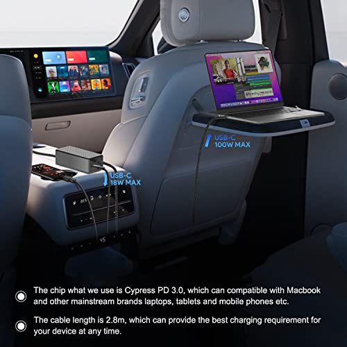 KFD PD118W 100W 90W USB-C Laptop Car Charger DC Adapter Power Supply for DJI Mavic MacBook Pro Air M4 LG Gram Razer MSI Dell HP Lenovo Acer Samsung Asus Rog Ally Surface Laptop Tablet Phone Speaker - Image 4