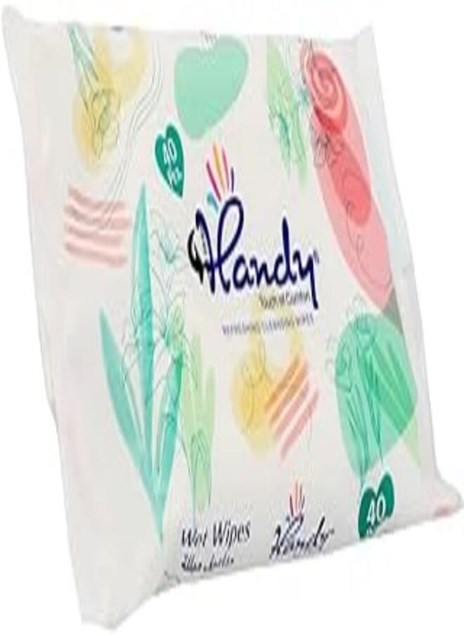 Handy Handy refreshing wet wipes pack of 40 wipes 