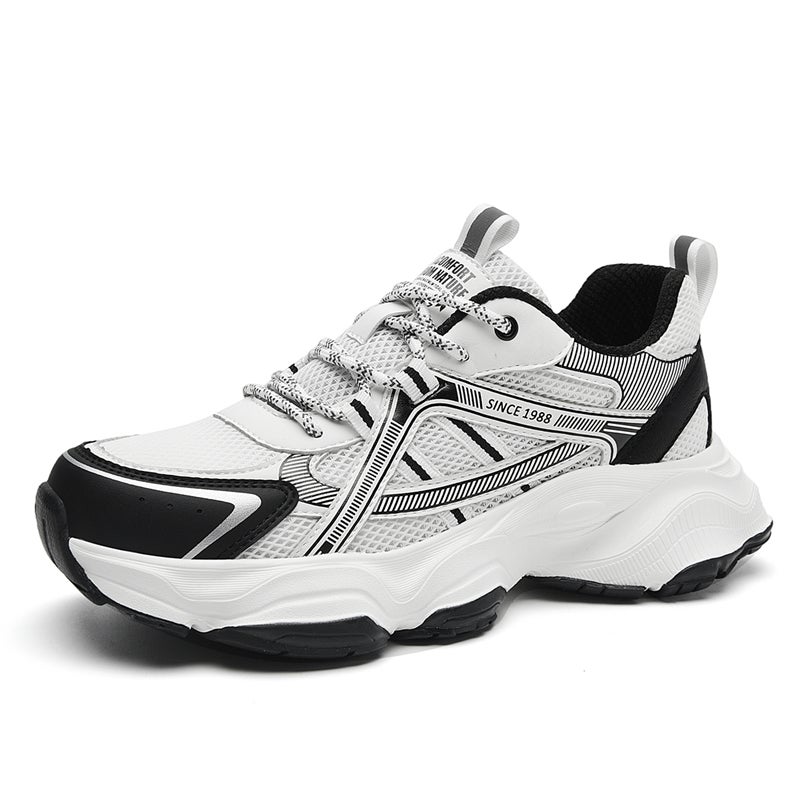 AOKANG Trendy Play All Season Breathable Comfortable Distressed Patchwork, Black & White, Campus Everyday Commute - Image 3