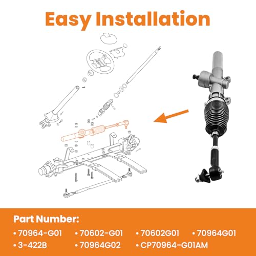 Tuningsworld Steering Gear Box Assembly for EZGO TXT 2001-UP Gas and Electric Golf Cart 70964-G01 70602-G01 - Image 3