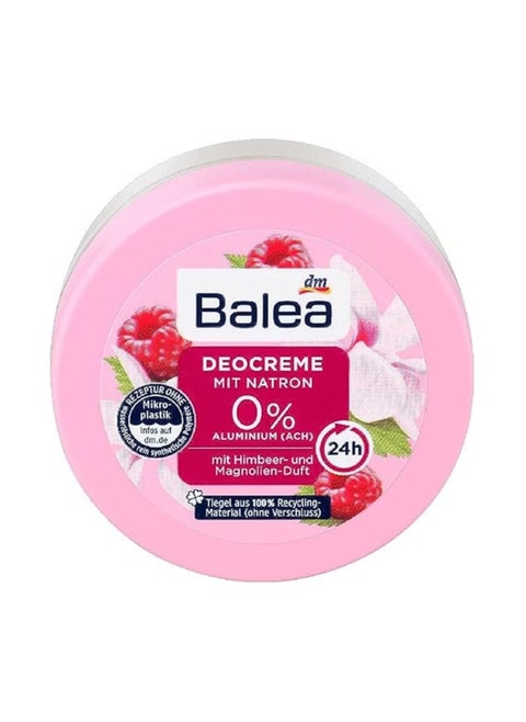 Deodorant Cream With Baking Soda - Raspberry And Magnolia Scent Multicolour 50grams