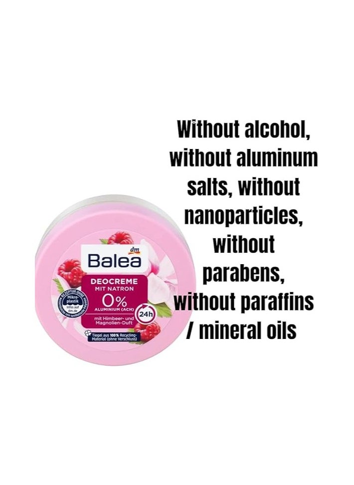 Balea - Deodorant Cream With Baking Soda - Raspberry And Magnolia Scent Multicolour 50grams - Image 1