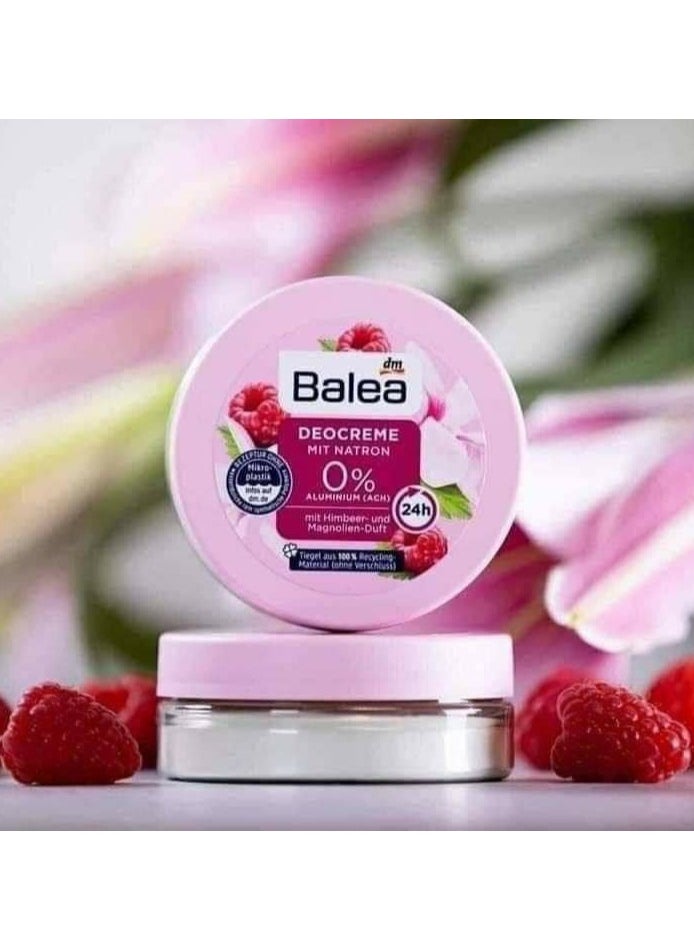 Balea - Deodorant Cream With Baking Soda - Raspberry And Magnolia Scent Multicolour 50grams - Image 1