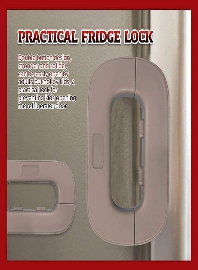 TUPERMAR Child Safety Door Locks, Self Adhesive Cabinet Locks and Refrigerator Fridge Freezer Door Lock for Toddler Kids,Refrigerator, Fridge, Cupboard, Wardrobe for Baby Child Kids Infant (1 Pcs) - Image 2