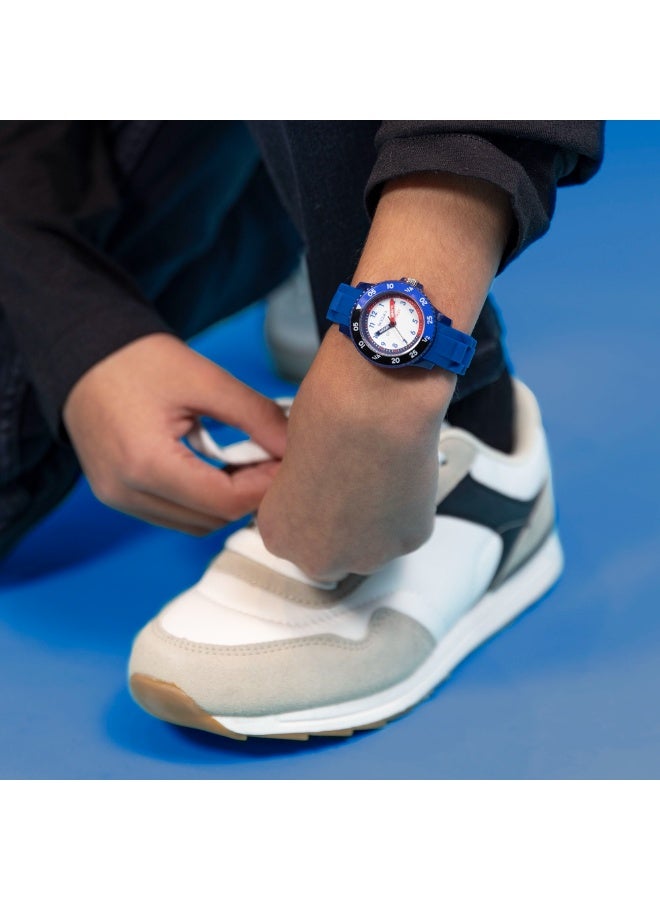 Tikkers Kids Blue & Black Silicone Time Teacher Boys Watch - ATK1088 - Image 3